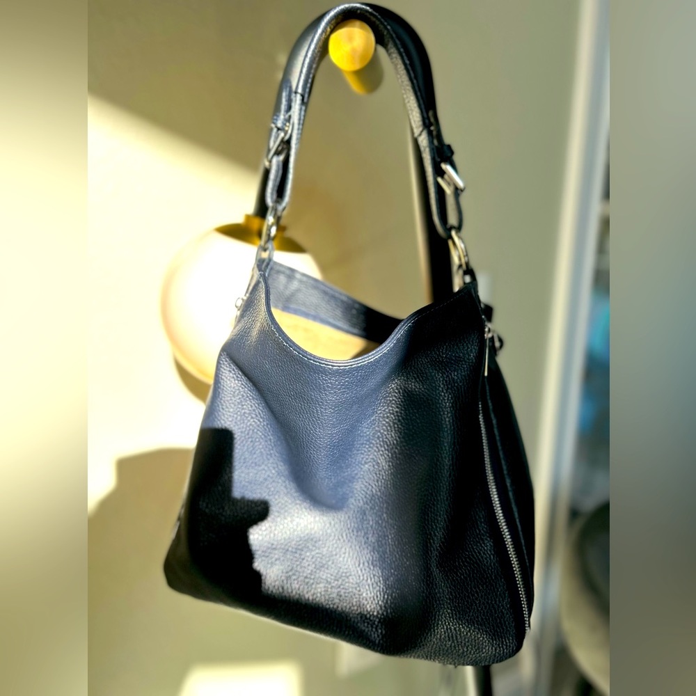 HAND MADE Italian leather HOBO/bucket bag
